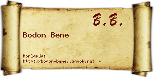 Bodon Bene névjegykártya